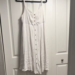 Torrid Elegant White Button-Down Dress